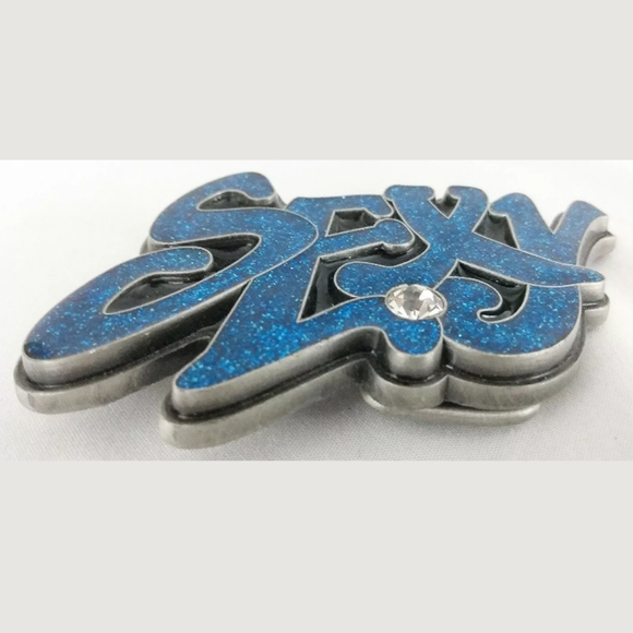 A "Sexy" Belt Pewter Buckle Moto Style with Blong - Picture 2 of 4